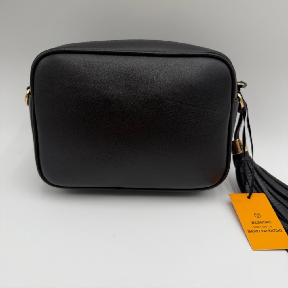 Valentino Mario Valentino Mia Signature Black Leather Crossbody Bag/Dust Bag NWT - Picture 4 of 7